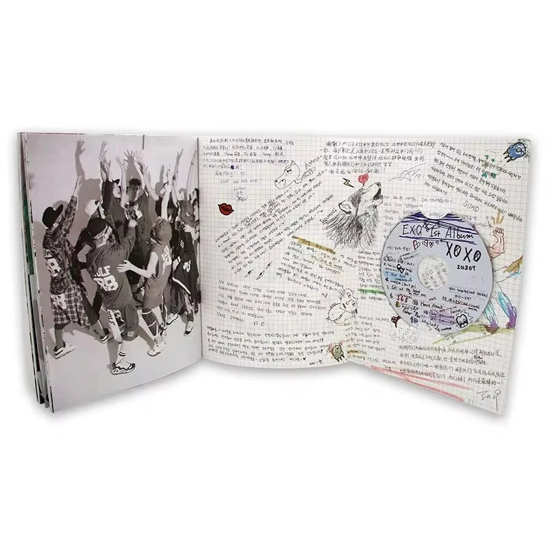 New EXO K XOXO Genuine Original Album Korean Version Wu Yifan Kris Luhan Male Singer Team Pop Music 1 CD Box Set