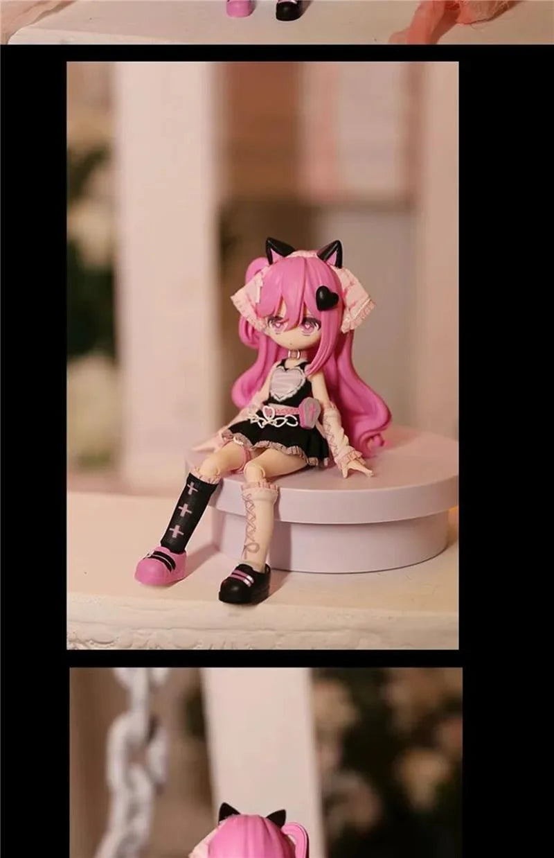 Crazy Pretty BJD Blind Box – Mini Boneca Articulada para Desktop Decor