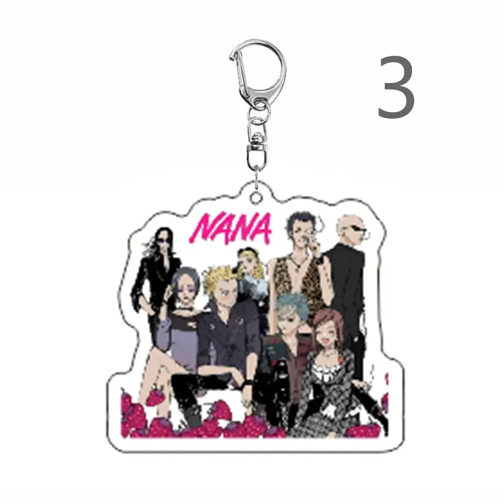 Anime Nana Keychain Cartoon  Bag Funny Pendant Keyring Jewelry Girls Women Fans Gifts Cosplay Car Keychains Pendant Jewelry